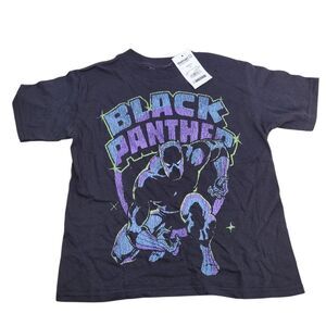 Unisex Black Panther T-Shirt Marvel Short Sleeves Black Size X-Small New